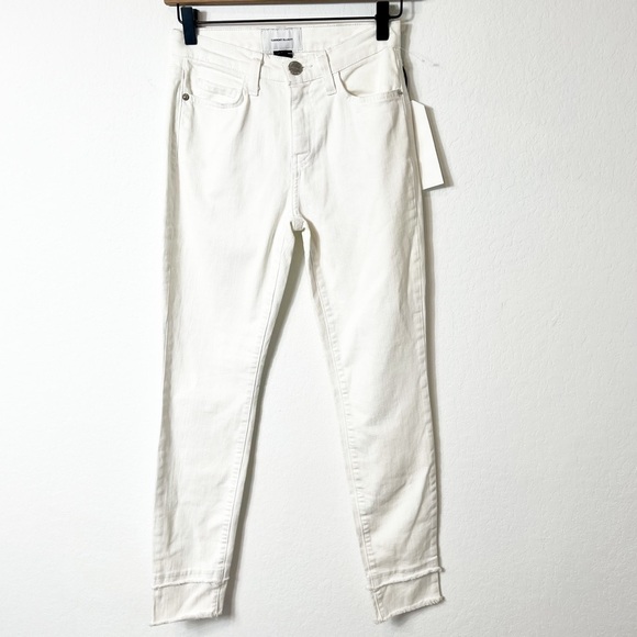 Current/Elliot Delling Highwaist Stiletto White Wowen Skinny Jeans Size 24 New - Picture 1 of 6